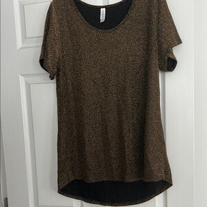 Elegant Black and Brown Women's Top